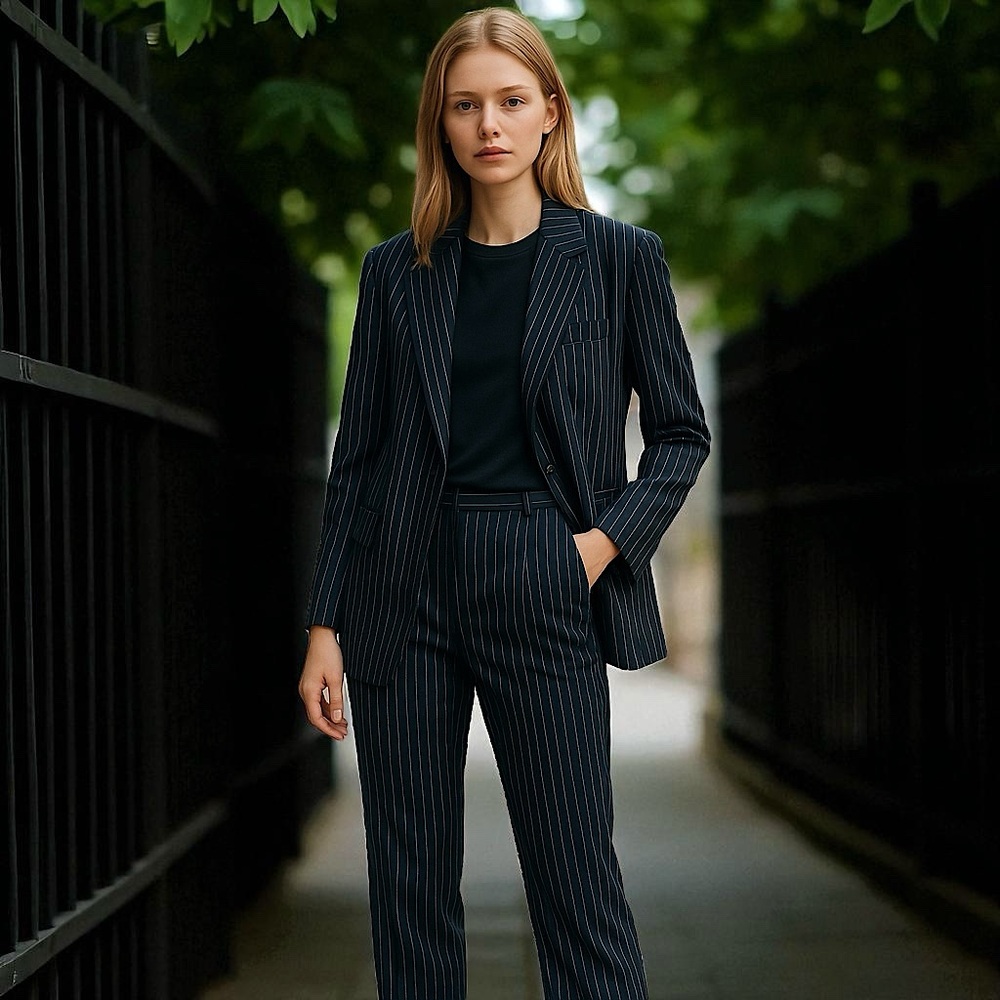 DKNY Mixed PinStripe Blazer 🌹🎩Host Pick🎩🌹